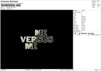 Versus Text Embroidery File 6 sizes