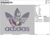 Mewtwo Purple Embroidery File 6 sizes