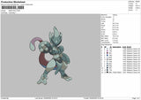 Mewtwo0906 Embroidery Machine Design File 6 sizes