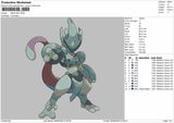 Mewtwo0906 Embroidery Machine Design File 6 sizes