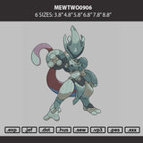 Mewtwo0906 Embroidery Machine Design File 6 sizes