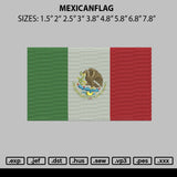 Mexicanflag Embroidery File 6 sizes
