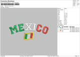 Mexico Flag Embroidery File 6 sizes