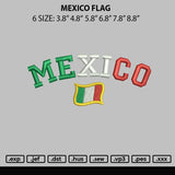 Mexico Flag Embroidery File 6 sizes