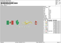 Mexicotext1902 Embroidery File 6 sizes