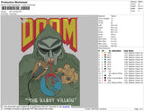 MF DOOM Embroidery File 4 size