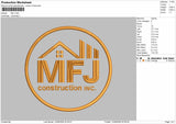 Mfjtext Circle Embroidery Machine Design File 6 sizes