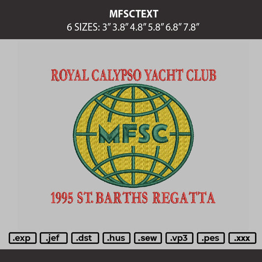 Mfsctext 003 Embroidery Machine Design File 6 sizes