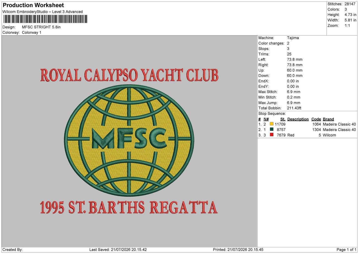 Mfsctext 003 Embroidery Machine Design File 6 sizes