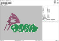 MF Doom Embroidery File 4 sizes