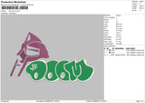 MF Doom Embroidery File 4 sizes
