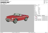 MGB Car Embroidery File 6 sizes