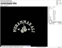 Muhammad Ali Embroidery File 4 size