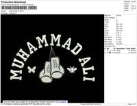Muhammad Ali Embroidery File 4 size