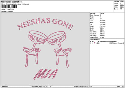 Miatext 01 Embroidery File 6 sizes