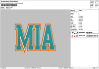 Miatext V2 Embroidery File 6 sizes