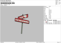 Mi Barrio V1 Embroidery File 6 sizes