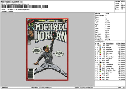Michael Rectangle Embroidery File 6 sizes