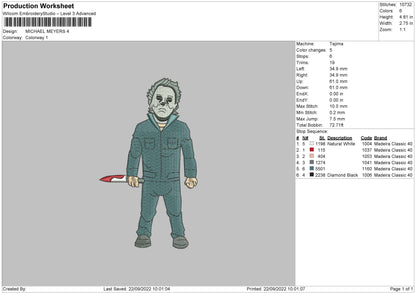 Michael M Embroidery File 5 sizes
