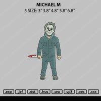 Michael M Embroidery File 5 sizes