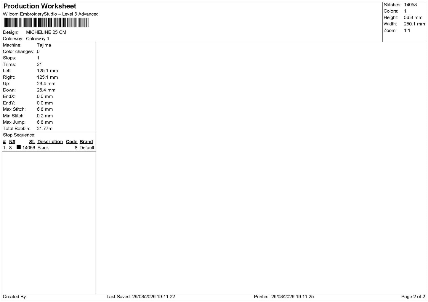 Michelin Text Embroidery Machine Design File 6 sizes