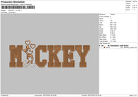 Mickey Clr Embroidery File 6 sizes