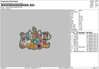 Mickeyfriends Patch 2103 Embroidery File 6 sizes