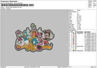 Mickeyfriends Patch 2103 Embroidery File 6 sizes