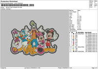 Mickeyfriends Patch 2103 Embroidery File 6 sizes