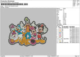 Mickeyfriends Patch 2103 Embroidery File 6 sizes