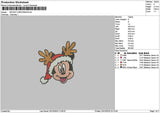Mickeyhead Xmas Embroidery File 6 sizes