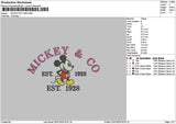 Mickey2501 Embroidery File 6 sizes