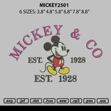 Mickey2501 Embroidery File 6 sizes
