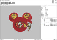 Mickey Helmet Embroidery File 6 sizes