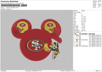 Mickey Helmet Embroidery File 6 sizes