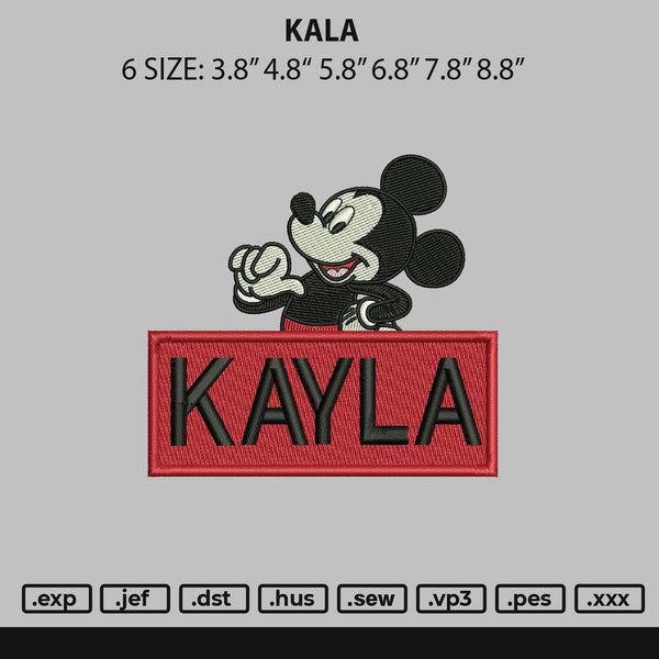 Kayla Embroidery File 6 sizes