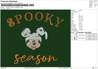 Mickey Spookys Embroidery File 6 sizes