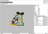 Mickey 1 Patch Embroidery File 6 sizes
