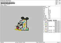 Mickey 1 Patch Embroidery File 6 sizes