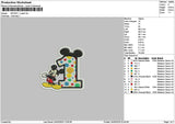 Mickey 1 Patch Embroidery File 6 sizes