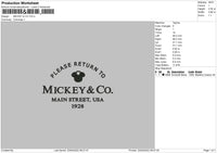Mickey & Co Embroidery File 4 size