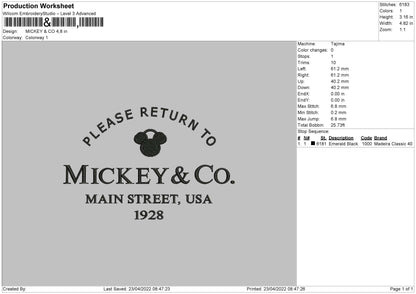 Mickey & Co Embroidery File 4 size