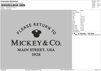 Mickey & Co Embroidery File 4 size
