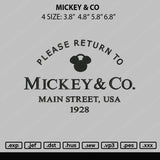 Mickey & Co Embroidery File 4 size
