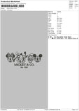 Mickey3108 Embroidery File 6 sizes