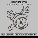 Mickeyhead App V2 Embroidery File 6 sizes