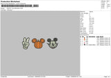 Mickey Icon 1409 Embroidery File 6 sizes