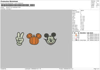 Mickey Icon 1409 Embroidery File 6 sizes