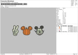 Mickey Icon 1409 Embroidery File 6 sizes