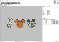 Mickey Icon 1409 Embroidery File 6 sizes